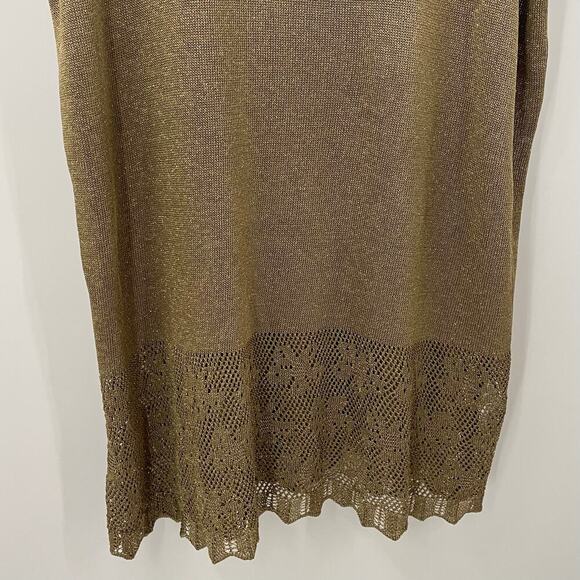 Attic And Barn M / L Metallic Shimmer Dress Short Sleeve Knit - Picture 3 of 8